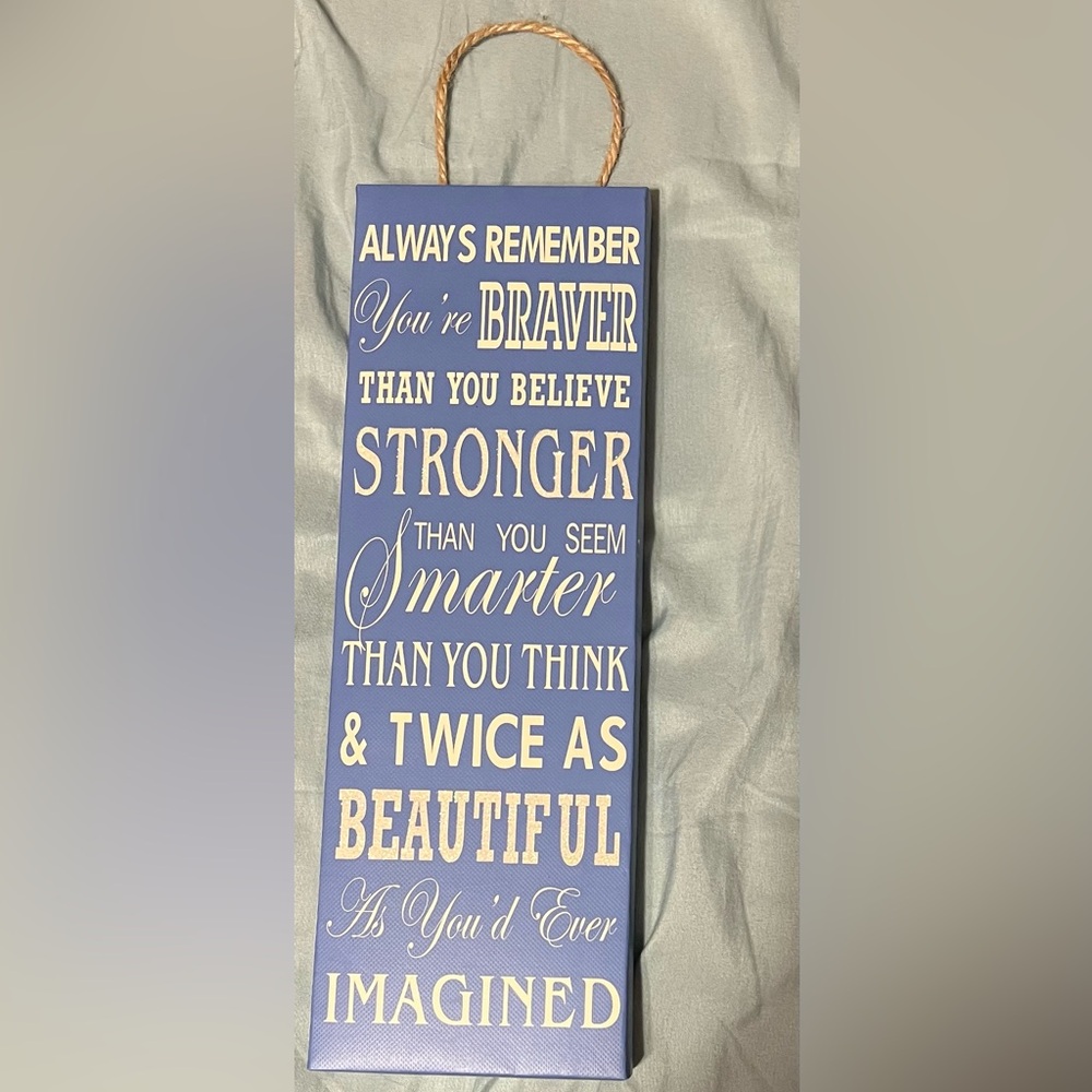 Motivation Canvas Sign (Blue)